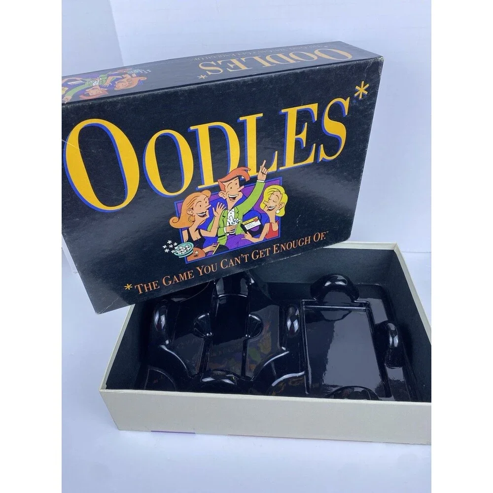 VTG 1992 Oodles Board Game Milton Bradley Triva 100% COMPLETE Fun Adult Party